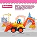 Vamslove Friction Powered Cars, 4 Pcs Kids Toys Cars Set Push and Go Cartoon Construction Vehicles Toys - Early Educational Engineering Gifts Toys for Kids Boys Girls Toddlers Baby 2 3 + Years Old