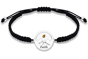 WKXZMTR Mustard Seed Charm Handmade Braided Rope Bracelets Women's Christian Bracelet Christian Themed Jewelry
