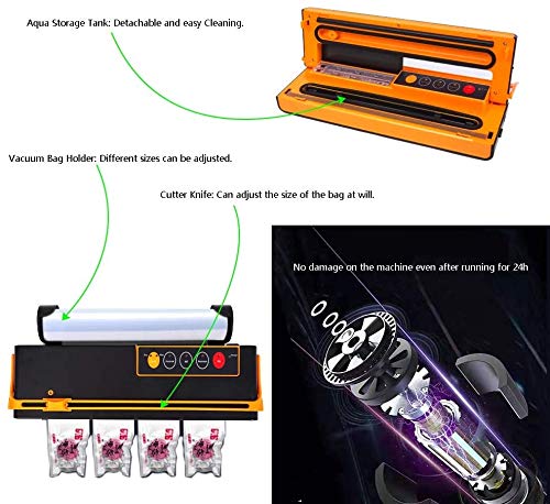 YFGQBCP vakuumiergerät Vakuumierer, automatische Vakuum Luftdichtsystem for Lebensmittel Lagerung, Konservierung und… – Bild 4