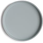 mushie Classic Silicone Suction Plate | BPA-Free Non-Slip Design (Stone)