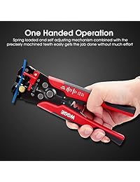 WGGE WG 014 pelacables autoajustable con aislamiento, para pelar cables desde AWG 10 24, strippers automáticos con cortadores y buclera de 8"