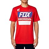 Fox Racing Honda Distressed Basic T-Shirt-Red-2XL
