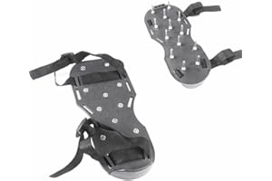 ZEROMALL Lawn Shoes, Spike Shoes Lawn Tool Aeration Shoes for Epoxy Floor, Lawn Yard Patio Lawn Garden Yard (Black)