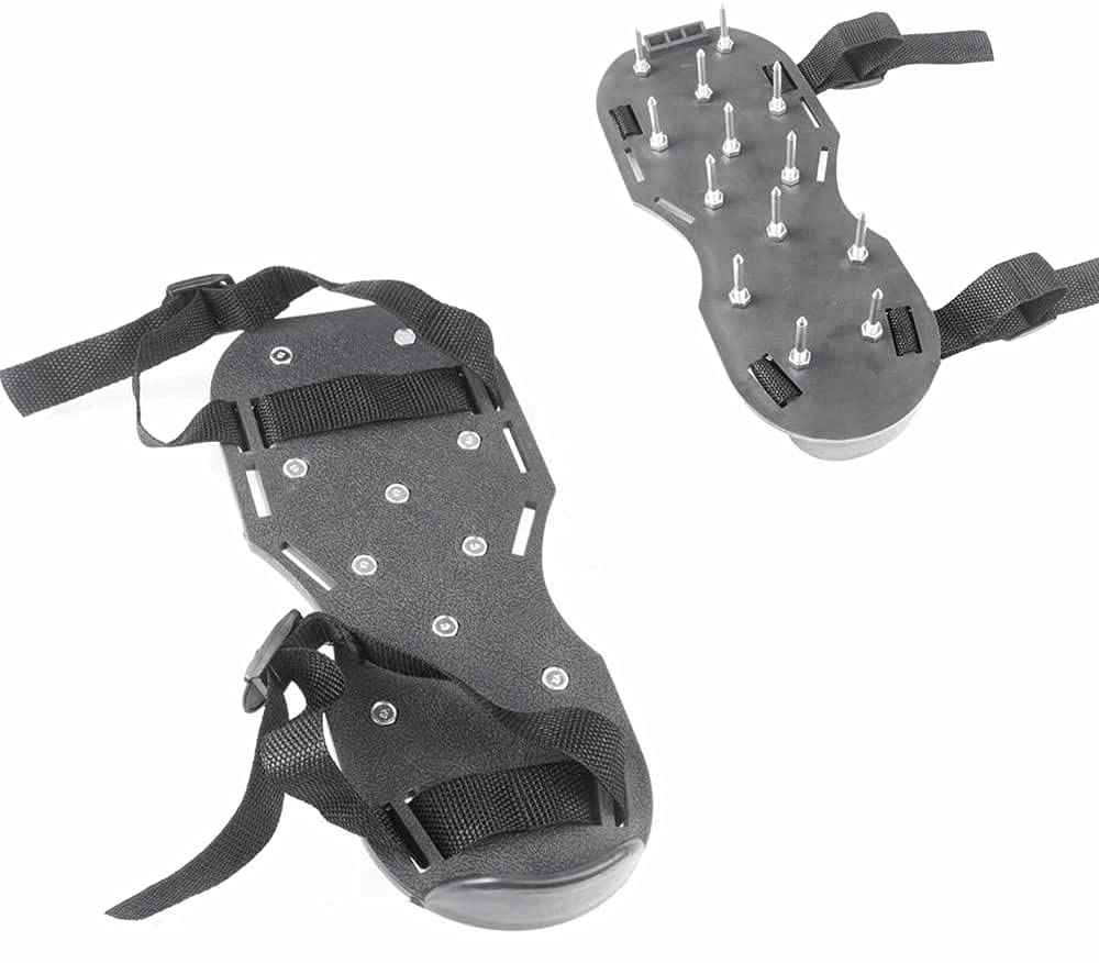 Lawn Shoes, Spike Shoes Lawn Tool Aeration Shoes for Epoxy Floor, Lawn Yard Patio Lawn Garden Yard (Black)