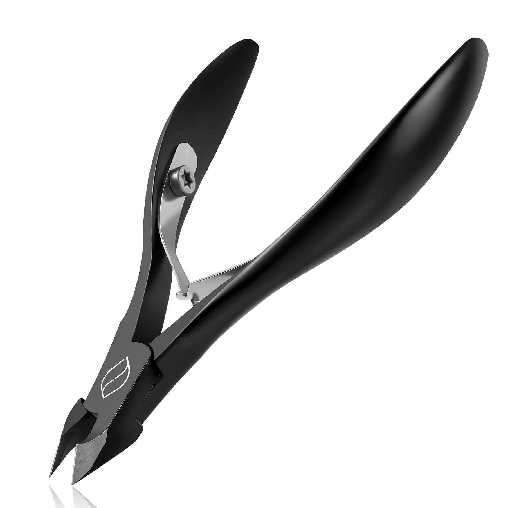 Photo 1 of FERYES Cuticle Cutters 1/2 Jaw - Professional Stainless Steel Cuticle Clippers Nail Cuticle Remover Tool, Nail Dead Skin Clipper - BLACK