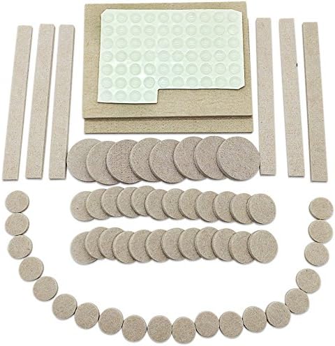 Tospanic Furniture Felt Pads Clear Self Stick On Chair Pads Heavy Duty Self Stick Furniture Felt Pads For Hardwood Floor Protection & Non Slip Noise Dampening Clear Rubber Bumper Pads
