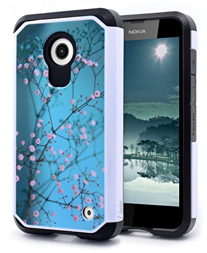 Nokia Lumia 635 Case, Nokia Lumia 630 Case, NageBee Design Premium [Heavy Duty] Defender [Dual Layer] Protector Hybrid Case for Nokia Lumia 630 & 635 (Hybrid Plum Blossom)