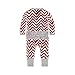 Burt's Bees Baby Baby Girl's Romper Jumpsuit, 100% Organic Cotton One-Piece Coverall, Cranberry Chevron, 6-9 Months
