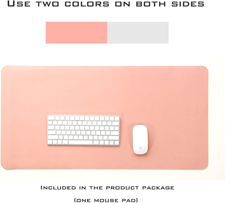 35 4x17 7inch Topjia Waterproof Pu Desk Pad Mouse Keyboard Mouse Pad Large Computer Office Mousepad Notebook Non Slip Base Silver A 900x450mm