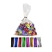 MoloTAR || 100 Pcs 10 in x 6 in(1.4mil.) Clear Flat Cello Cellophane Treat Bags Good for Bakery, Cookies, Candies,Dessert with one random color Twist Ties, 6" x 10"