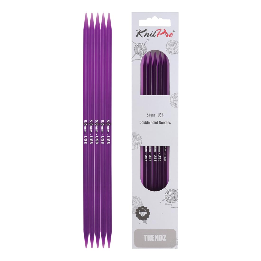 KnitPro Trendz Double Pointed Needles 6" (15cm) | 5.00mm