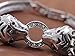 Alilang Silvery Tone Black Enamel Clear Crystal Rhinestone Two Tiger Cuff Bracelet Bangle