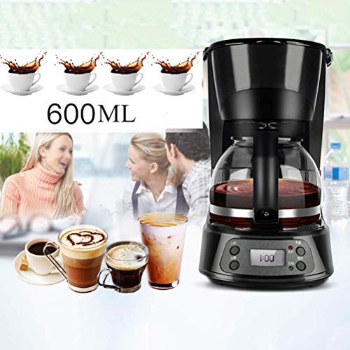 YAeele Filterkaffeemaschine, 0.6L Kapazität Kaffeemaschine Programmierbare 24-Stunden-Timer mit LCD-Display, 600W… – Bild 5