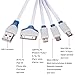Vastar 2 Packs Premium 4 in 1 Multiple USB Charging Cable Adapter Connector with Micro USB/Mini USB Ports for iPhone 6, 5, 4, iPad 4,3,2,Air,Galaxy S4, S5,Nexus 5, and More