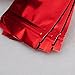 100 Glossy Red Two-Sided Aluminum Mylar Zip-Lock Flat Style Bags Outer Size 7.5x10cm (3x4