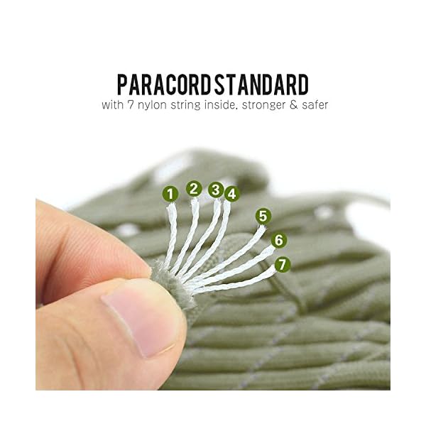 EOTW-Military-Grade-Utility-Necklace-Paracord-Lanyard-Keychain-Whistles-Cord-Wrist-Strap-Parachute-Rope-Badge-Camera-Cellphone-Waterproof-Case-Holder-with-Metal-Hook-For-Outdoor-3-Pack-BlackOlive