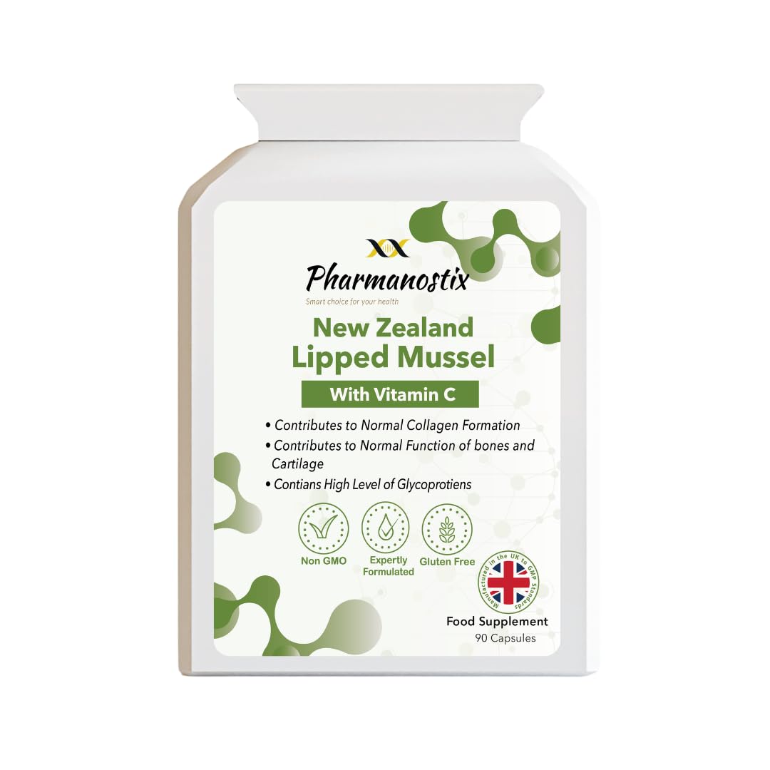 Green Lipped Mussel 500mg 90 Capsules – sustainably sourced from Pure New Zealand Waters, expertly extracted Using CO2 – Non-GMO, Gluten & Dairy Free - Manufactured in The UK