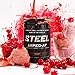 Steel Supplements Amped-AF Pre Workout Powder Energy Drink One3 Enhanced with Vitamins B6 and B12 High Intensity 30 Servings (Black Cherry Sherbet)