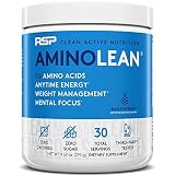 RSP AminoLean - All-in-One Pre Workout, Amino Energy, Weight Management Supplement with Amino Acids, Complete Preworkout Energy for Men & Women, Blue Raspberry, 30 (Packaging May Vary)