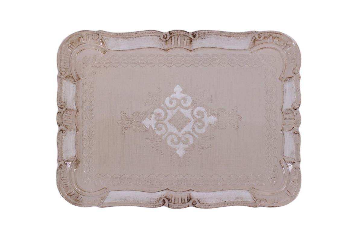 Pescarissi Art Decò Firenze PSS_T2-TOR3 Rectangular Tray, Wood