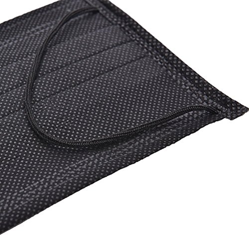 50 Packs Black Disposable Breathability Earloop Anti-Dust Medical Face Mask Dust Filter Mouth Cover With Individual Package And 3 Layers of Protection for Outdoor Activities