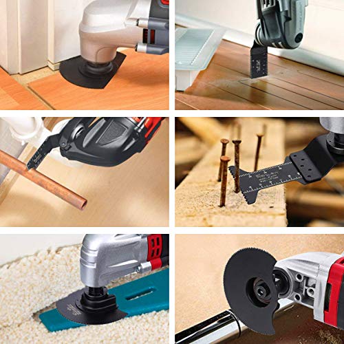 25PC Oscillating Saw Multi Tool Quick Blades Fit Universal Replace Dewalt 20V XR Milwaukee m12 Makita XMT03Z Genesis GMT15A Rockwell RK5132K RK5151K Porter Cable PCC710B PCE606K Ferm Galsx PRO Tools - Thumbnail 5