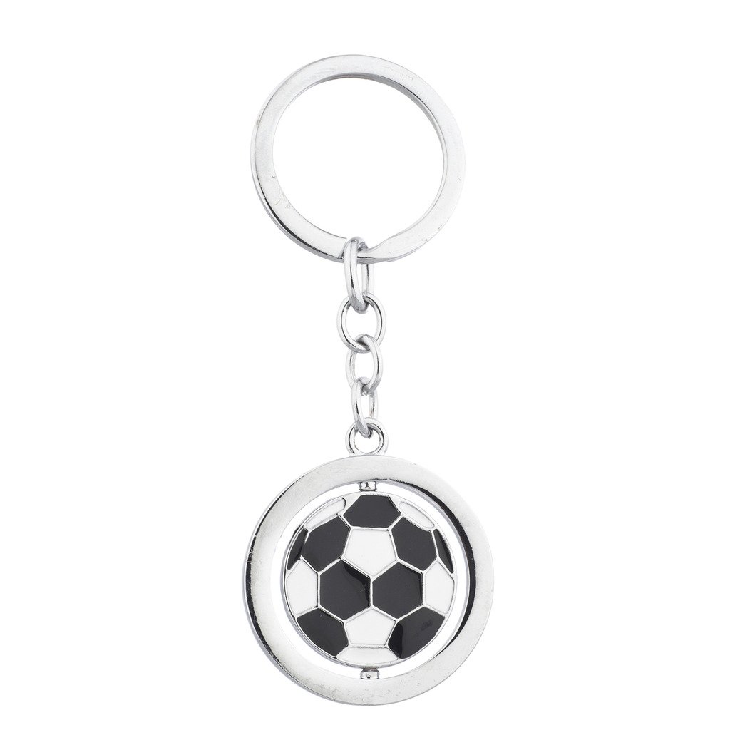 Lux Accessories - Llavero de balón de fútbol, Color Blanco y Negro ...