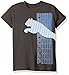 PUMA Big Boys' Graphic Tee, Charcoal Heather, Large (14/16)