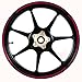 Vehicleartz RED Reflective Speed Tapered Wheel Rim Tape Stripe fit Motorcycles, Cars, Trucks