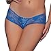 MidLove Women's Crotch Panties Lace Knickers Panty with Bow (Medium, Blue)