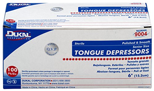 First Aid Only 90797 Sterile Tongue Depressors, 6" (Pack of 100)