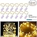 12 Pack 20 LED Starry String Lights CR2032 Battery Operated, Warm White Fairy LEDs on 5ft Silver Coated Copper Wire