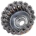 HOYIN Wire Cup Brush-Knotted Cup Brush for Grinders,5/8inch-11NC,0.020inch-by-3inch