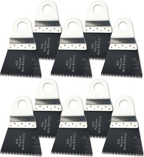 Oshlun MMR-1110 2-2/3-Inch Precision Japan HCS Oscillating Tool Blade for Rockwell SoniCrafter, 10-Pack