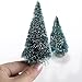 Factory Direct Craft Package of 12 Holiday Miniature Sisal Bottle Brush Christmas Trees for Christmas Villages, Train Set Displays