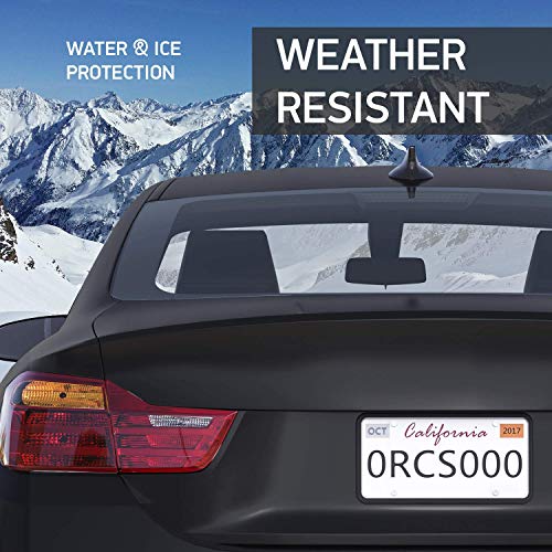 Synrroe Silicone License Plate Frame Rust-Proof. Rattle-Proof. Weather-Proof. - Black