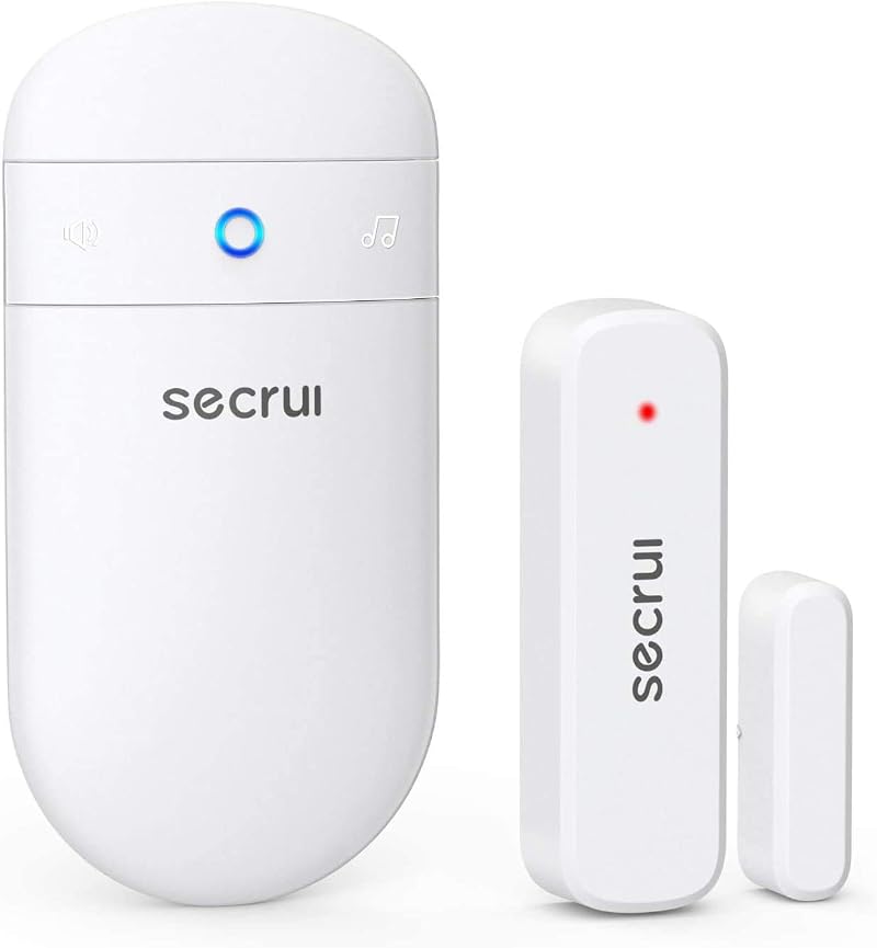 SECRUI Wireless Door/Window Alarm Sensor Chime 400ft Range 52 MP3 Modes