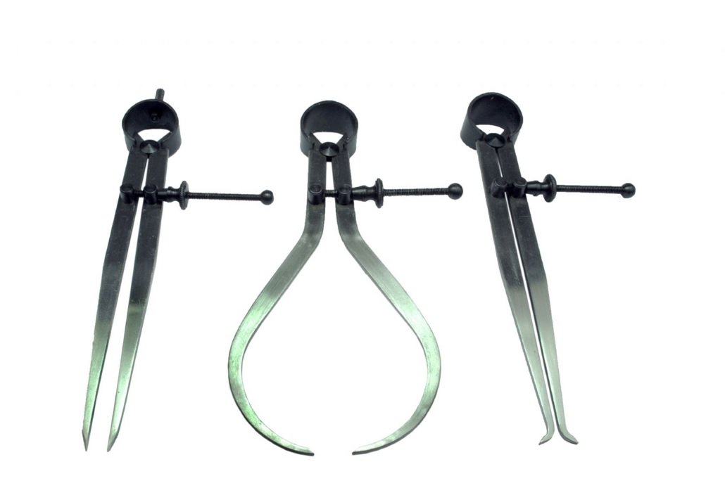 Proops Spring Caliper Set x 3 Internal External Dividing Dividers 8" 200mm. (W4105) Free UK Postage