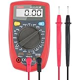 Etekcity MSR-R500 Digital Multimeters , Electronic Amp Volt Ohm Voltage Meter Multimeter with Diode and Continuity Test Tester, Backlight LCD Display (Red)