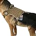EXCELLENT ELITE SPANKER Tactical Dog Harness Military Service Dog Harness No-Pull Working Dog Vest Adjustable Training Vest Patrol Harness with Handle for Small Medium Large Dogs(Coyote Brown-L)