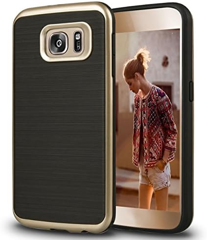 Galaxy S7 Case,by Ailun,Reinforced Soft Interior TPU Bumper&Solid PC Frame,Shock-Absorption&Skid-proof,Anti-Scratch&Fingerprint&Oil Stain Back Cover[Champagne Gold]
