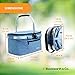 Beckworth & Co. SmartFold Picnic Basket - Foldable Collapsible Insulated Picnic Basket 32L - Blue
