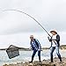 PLUSINNO Fishing Net Fish Landing Net, Foldable Collapsible Telescopic Pole Handle, Durable Nylon Material Mesh, Safe Fish Catching or Releasing (20