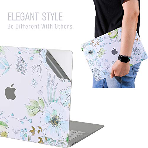 Digi-Tatoo MacBook Skin Decal Sticker Compatible with MacBook Pro 15 inch w/Touch Bar (Model A1707/A1990), Easy Apply Full Body Protective Vinyl Skin [Elegant Flower] - Thumbnail 3