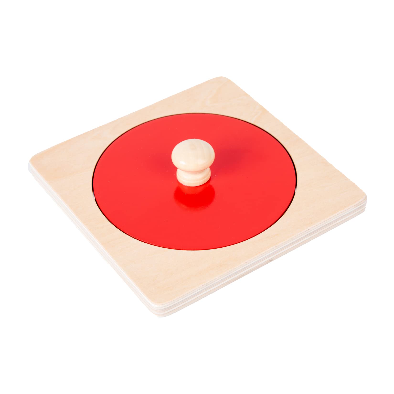 Montessori Baby Toys Play Kit Montessori Mirror Peekaboo Knob Puzzle, Medium Spinning Drum and Rainbow Fabric Ball Kit Toys for6-12Months Toddlers (Mirror Peekaboo Knob Puzzle)