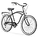 sixthreezero Around The Block Men's 7-Speed Beach Cruiser Bicycle, 26" Wheels, Matte Black with Black Seat and Grips primary