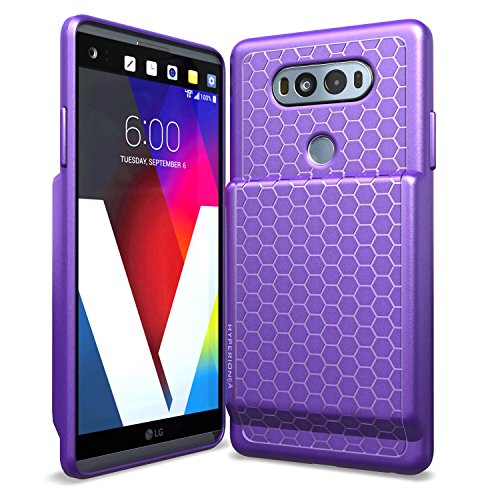 Hyperion LG V20 Extended Battery Case With Honeycomb TPU Design And Active Shock Absorption (Purple)