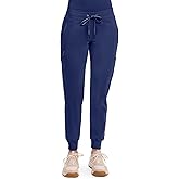 Healing Hands Women's Jogger Scrub Pant 7 Pockets Elastic Drawstring, with Moisture Wicking & 2-Way Stretch Technology - 9244
