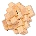 Ahyuan Handmade Wooden Puzzle 24 PCS Interlocking Brain Teasers Toy Intelligence Game Wisdom Logic Mind Challenge Brainteaser Scientific Training Burr Puzzles For Adults/Kids