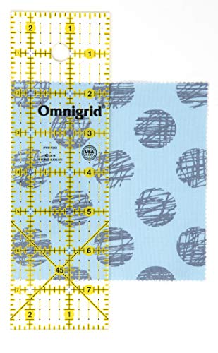 Omnigrid R258 Ruler, 2-1/2 x 8-Inch, Clear